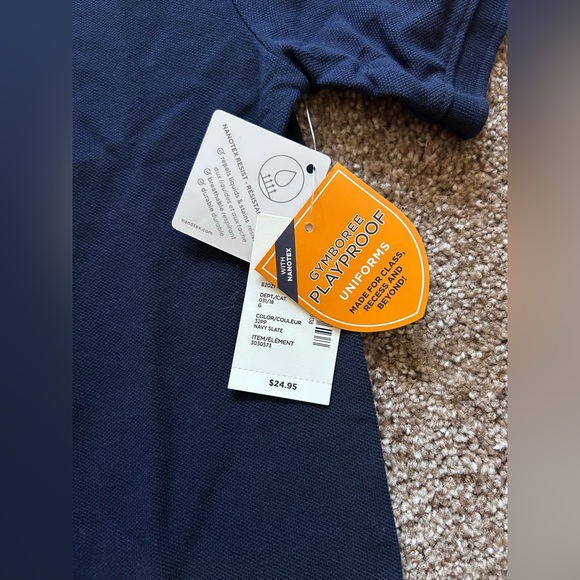 Gymboree Boys Navy Blue 3 Button School Uniform Polo Sz 8 NWT - Picture 4 of 5